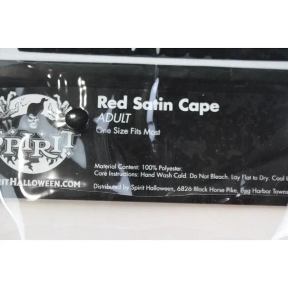 ladies SPIRT Red Satin Cape one size fits all. - Picture 4 of 4